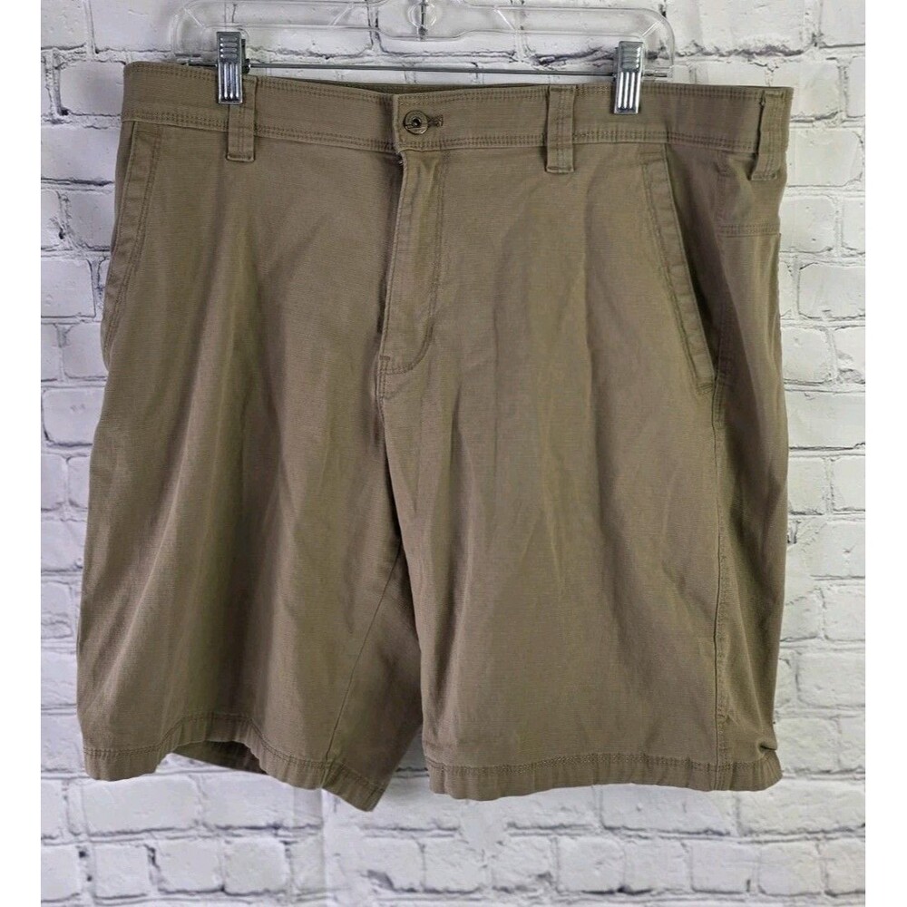 Weatherproof Men's 38 Khaki Flat Front Chino‎ Shorts